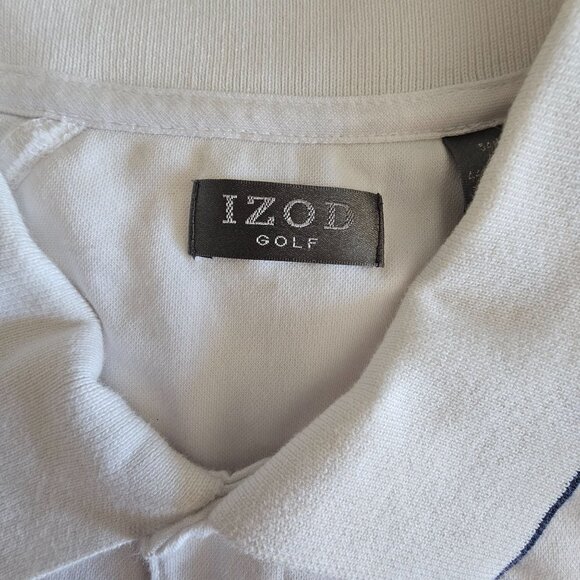 Men's Izod Golf White Polo Shirt XX-Large - Picture 3 of 6
